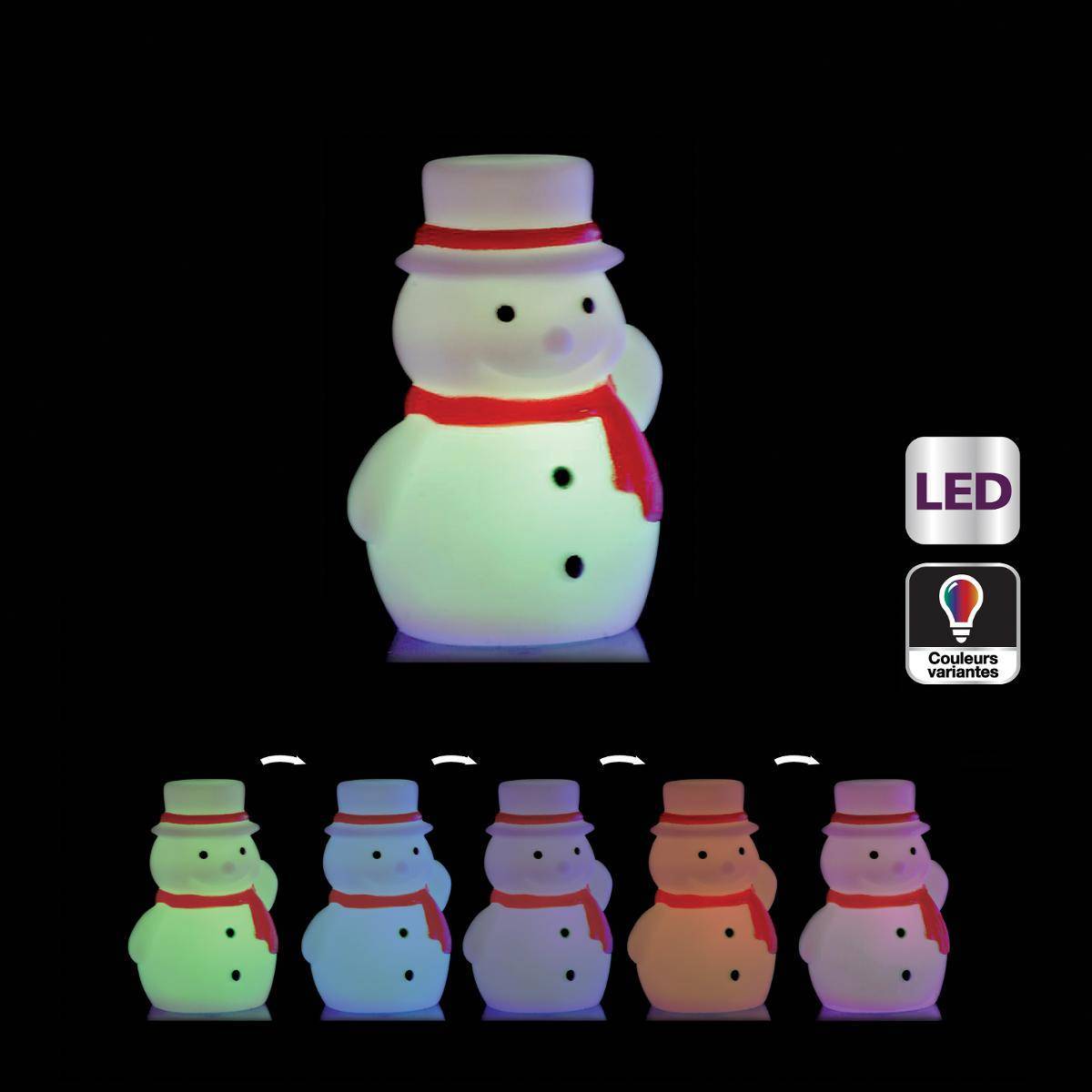 Fééric Lights & Christmas - Sujet lumineux bonhomme neige 1 LED FEERIC LIGHTS & CHRISTMAS - Imagen 1