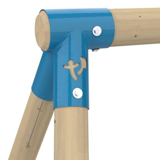 Portique BALANDIER 2 balançoires - échelle corde - kit d'ancrage - bois FSC® h224 cm - Image 3