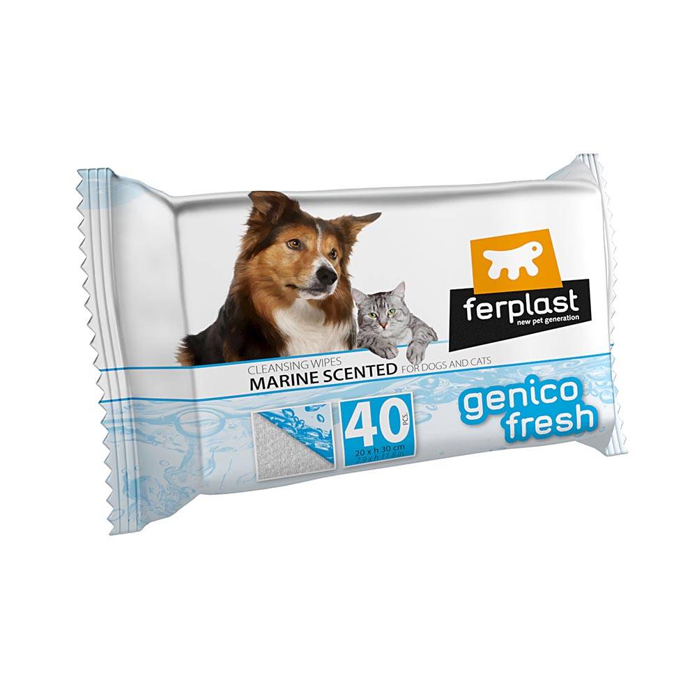 Ferplast - Lingettes nettoyantes humidifiées et parfumées chien Ferplast GENICO FRESH 40 MARINE