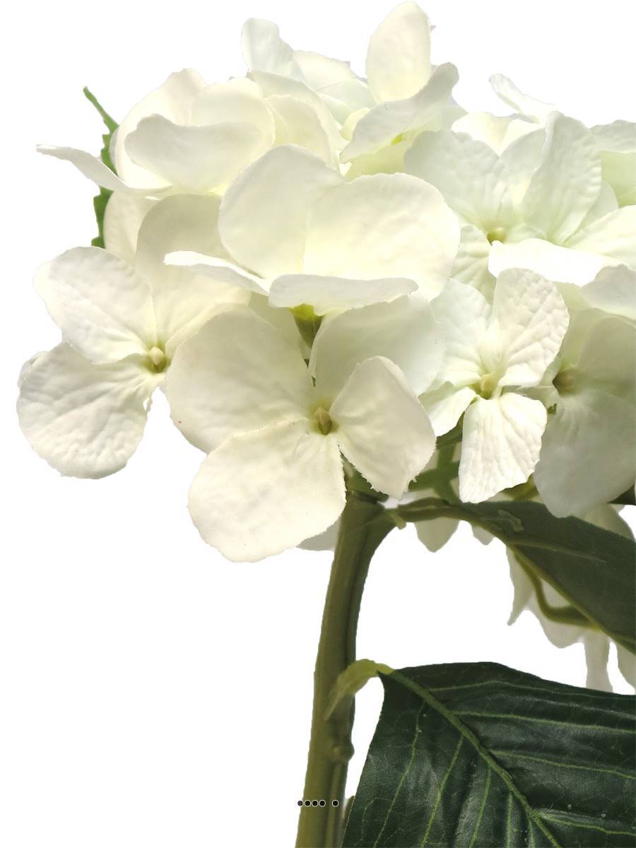 Artificielles - Hortensia artificiel en branche, H 48 cm Blanc neige - BEST - couleur: Blanc neige - Imagen 3
