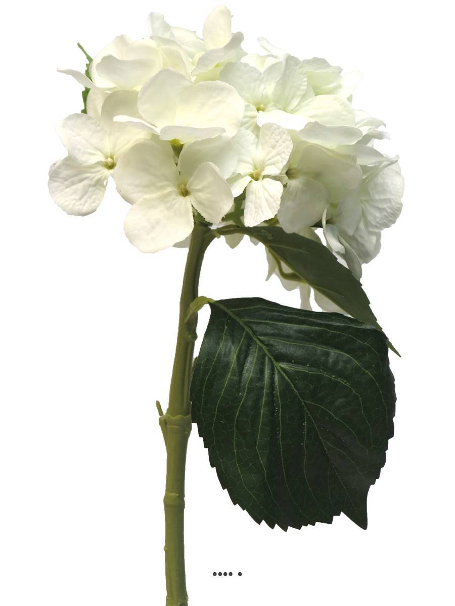 Artificielles - Hortensia artificiel en branche, H 48 cm Blanc neige - BEST - couleur: Blanc neige - Imagen 2