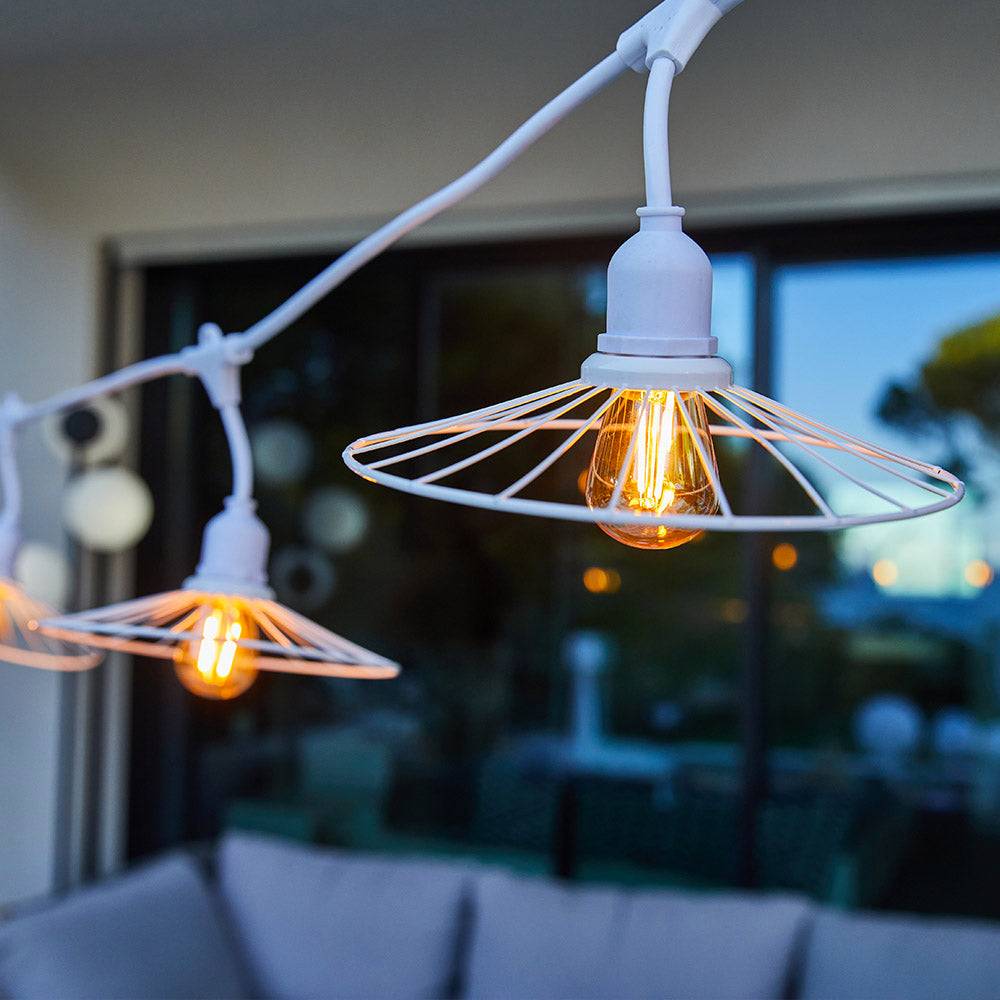 Lumisky - Guirlande CHIC CAGE Blanc 10 ampoules E27 6M - Imagen 2