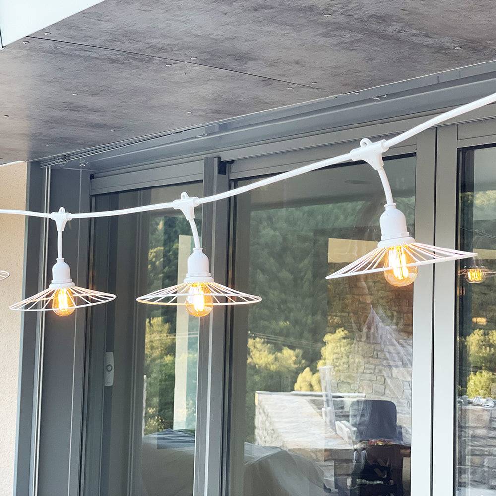 Lumisky - Guirlande CHIC CAGE Blanc 10 ampoules E27 6M - Imagen 4