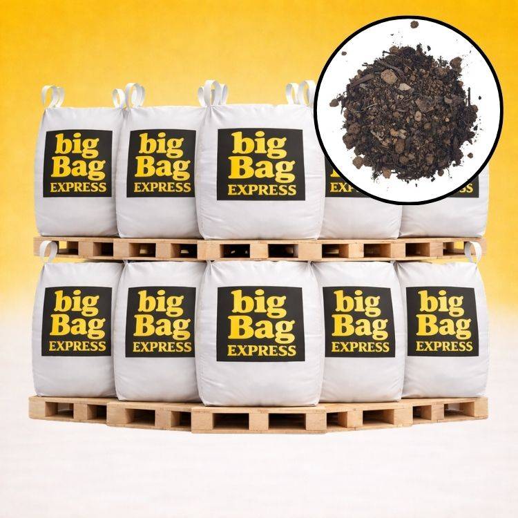PACK 10 X BIG BAG de 1m3 (+/- 12T) Terre Criblée Amendée Compostée à 50% - Livraison PREMIUM - Image 1