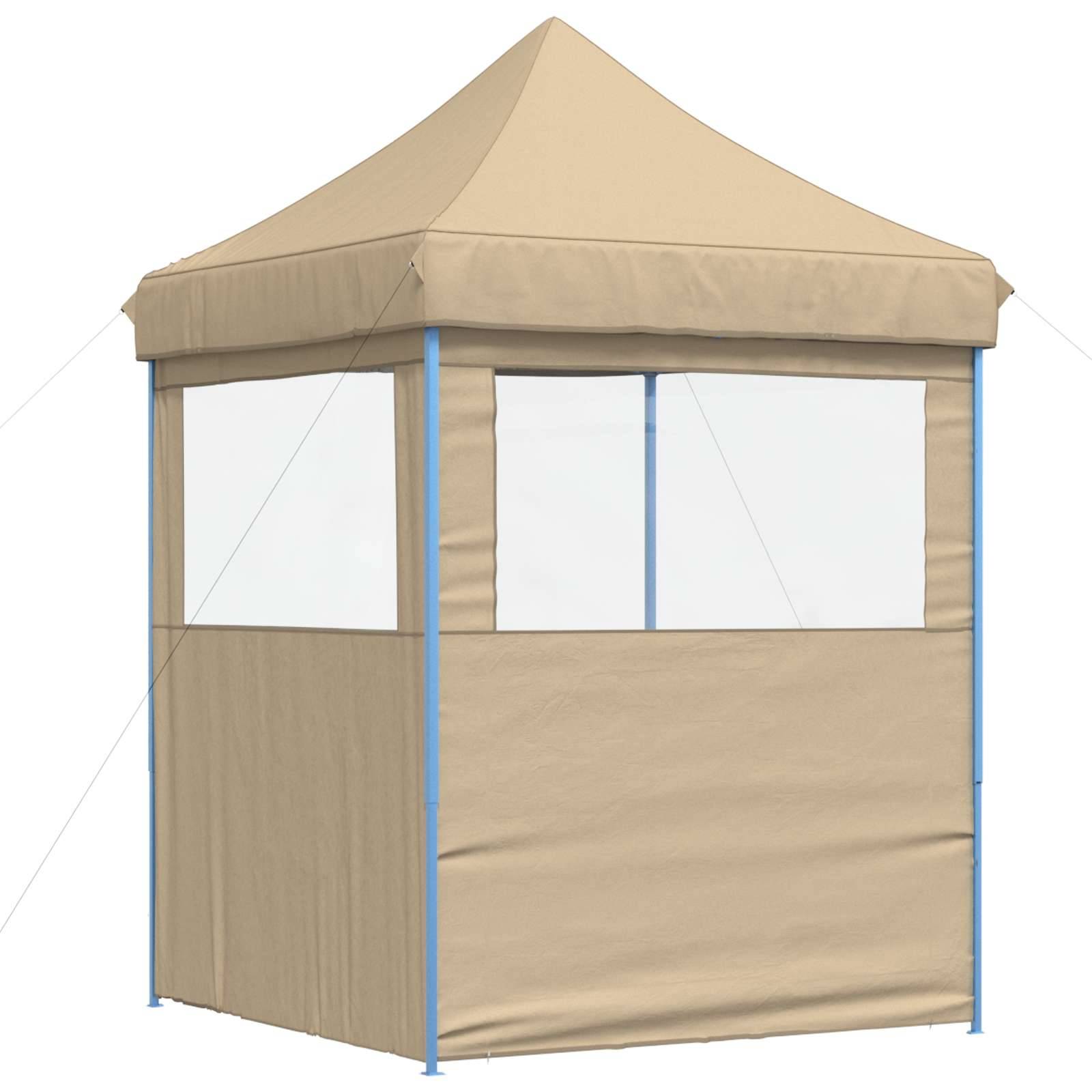 ComfortXL - Tente de réception tissu Oxford jardin pliable anti UV 200x200x306cm Beige - ComfortXL Outdoor Living - Image 6