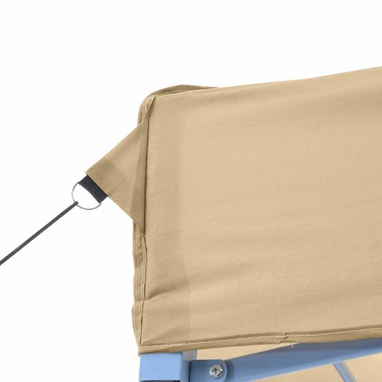 ComfortXL - Tente de réception tissu Oxford jardin pliable anti UV 200x200x306cm Beige - ComfortXL Outdoor Living - Image 7