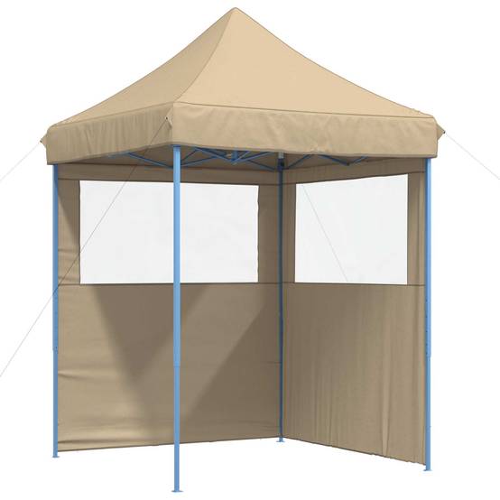ComfortXL - Tente de réception tissu Oxford jardin pliable anti UV 200x200x306cm Beige - ComfortXL Outdoor Living - Image 2