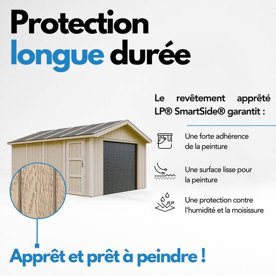 Timbela - Garage Qualité Premium 17 m² / L378xl530 cm- garage pour auto, moto, vélos, machines de jardinage - Abri de jardin - Timbela M991B - Image 10