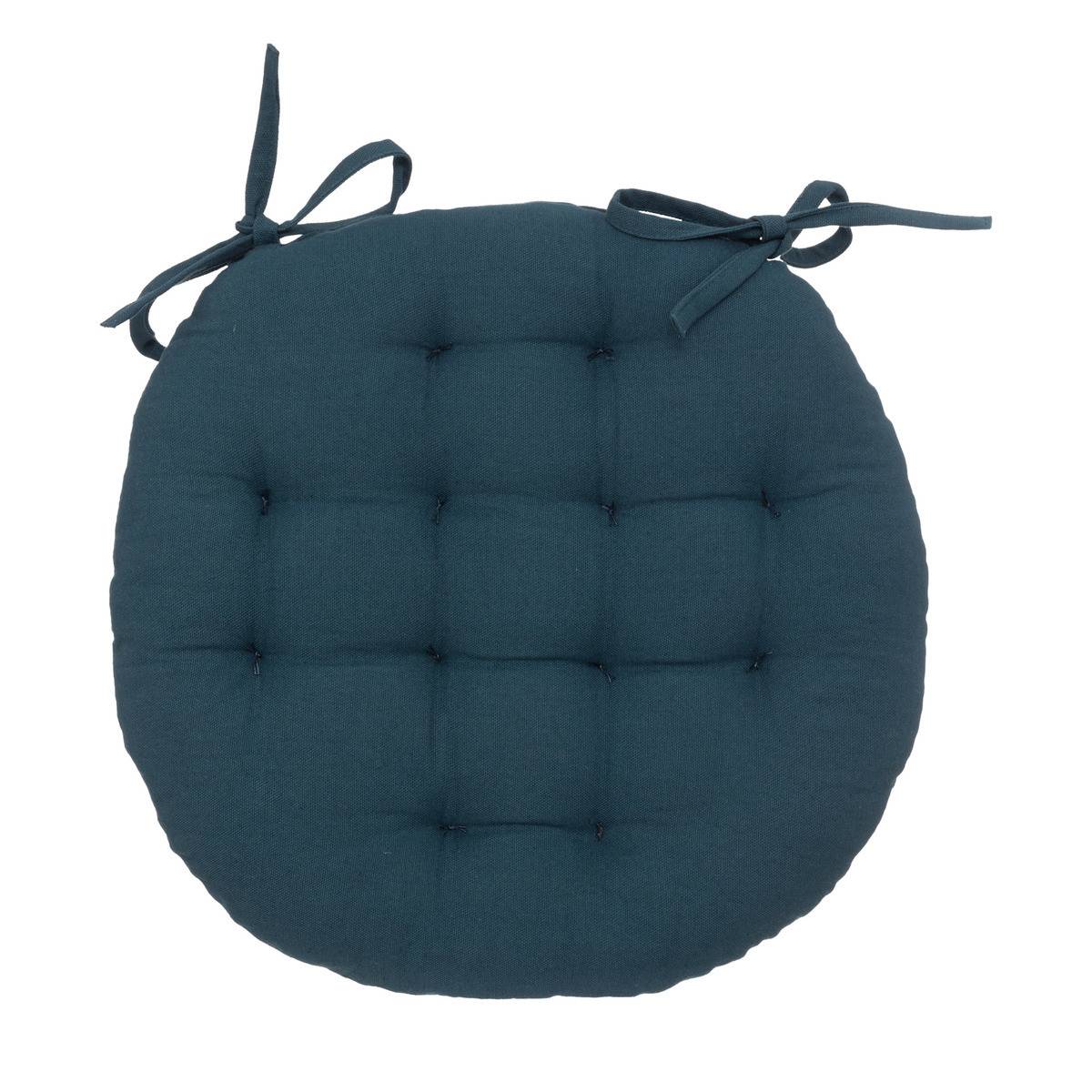 Lot de 6 Galettes de chaise en Coton Bleu egeen D 38 cm - Imagen 3