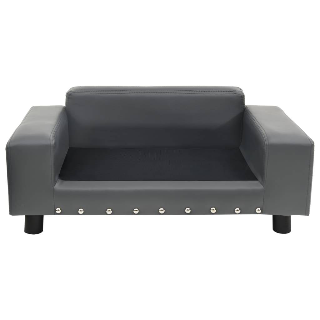 Vidaxl - Canapé pour chien Gris 81x43x31 cm Peluche et similicuir vidaXL 170953 - Imagen 9