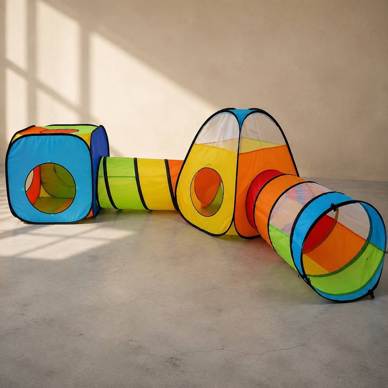 Tente de jeu pop up 4 en 1 avec tunnel bac à balles intérieur extérieur facile à ranger - Image 6