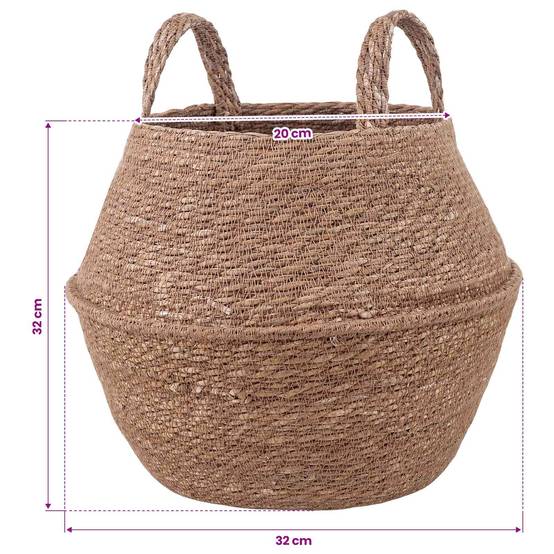 Pot de fleurs herbe de mer naturel 32 x 32 x 32 cm - PANGIVO - Image 5