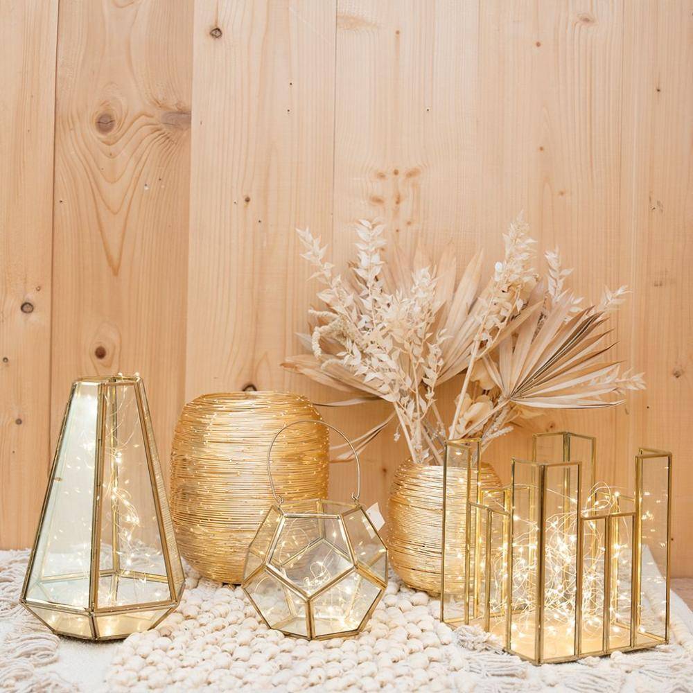 Aubry Gaspard - Photophore en verre et laiton - Imagen 2