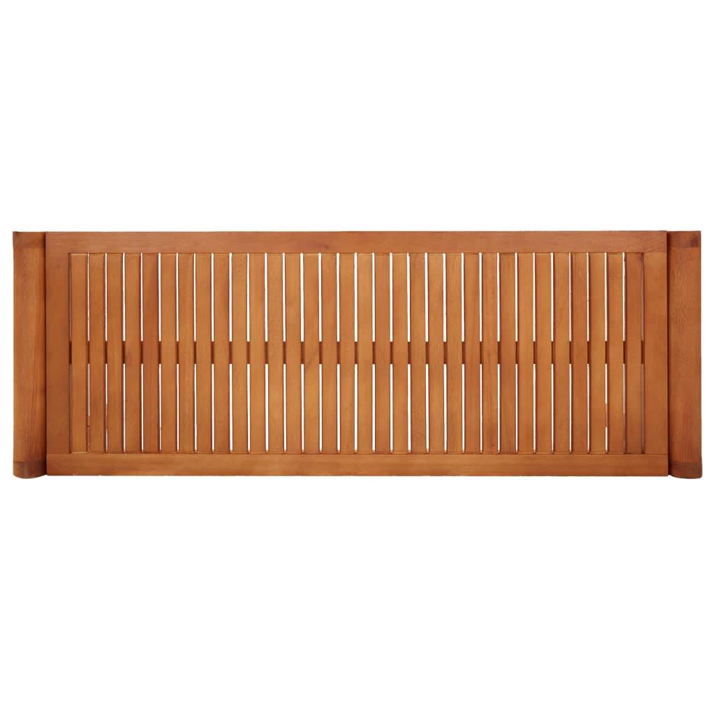Helloshop26 - Banc de jardin meuble de patio d'extérieur terrasse 2 places 120 cm bois d'eucalyptus solide - Imagen 4