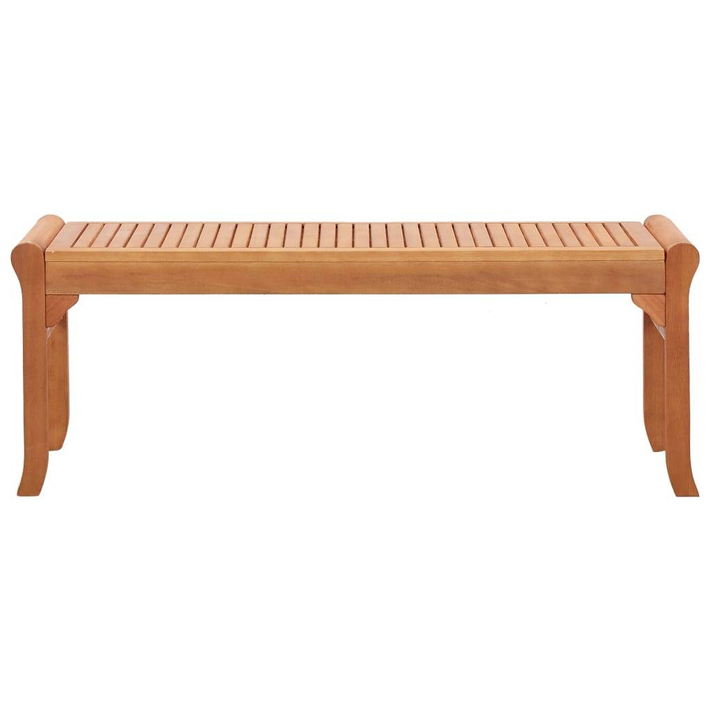 Helloshop26 - Banc de jardin meuble de patio d'extérieur terrasse 2 places 120 cm bois d'eucalyptus solide - Imagen 2