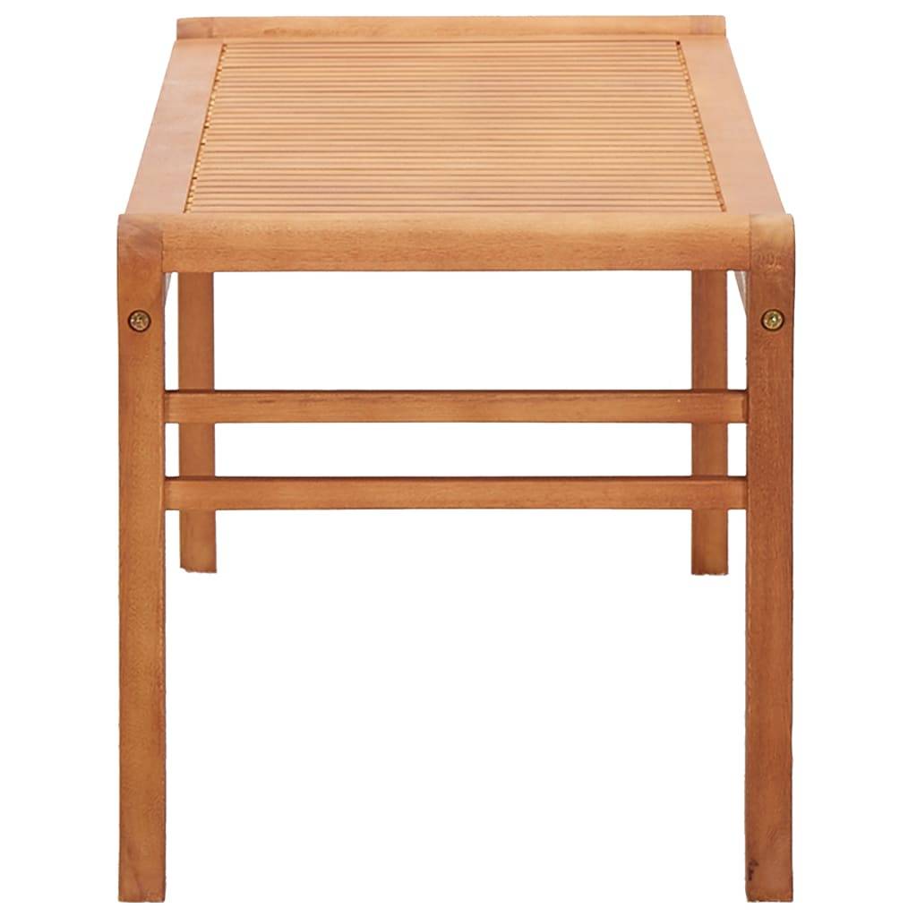Helloshop26 - Banc de jardin meuble de patio d'extérieur terrasse 2 places 120 cm bois d'eucalyptus solide - Imagen 3