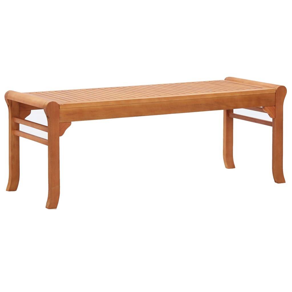 Helloshop26 - Banc de jardin meuble de patio d'extérieur terrasse 2 places 120 cm bois d'eucalyptus solide - Imagen 1