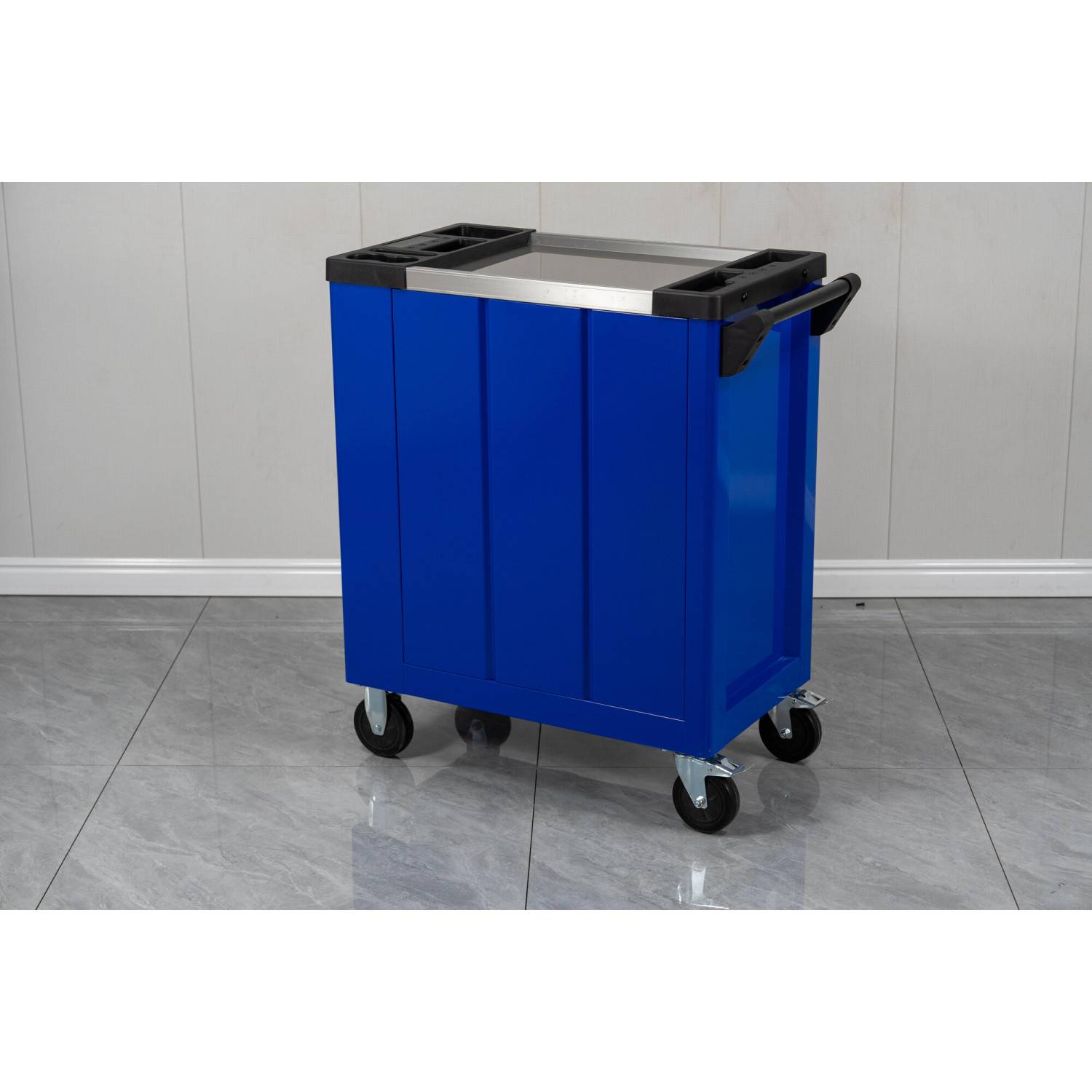 Servante d'Atelier Garage Automobile BM TOOLS ALPHA-PRO - 9 Tiroirs - 311 OUTILS, 4 roues, 2 freins, Chariot MECANICIEN - Bleu - Image 7