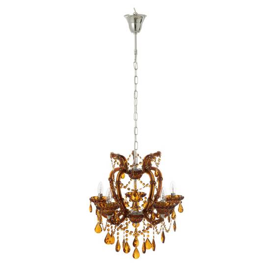 J-Line - Lustre en Verre "Antique" 57cm Marron - Image 1