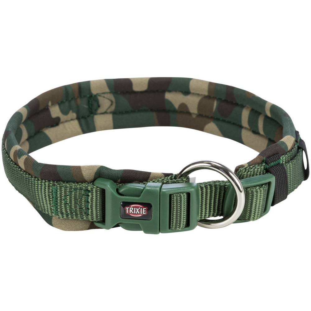 Trixie - Collier  XS-S vert camouflage avec rembourrage pour chien - Imagen 1