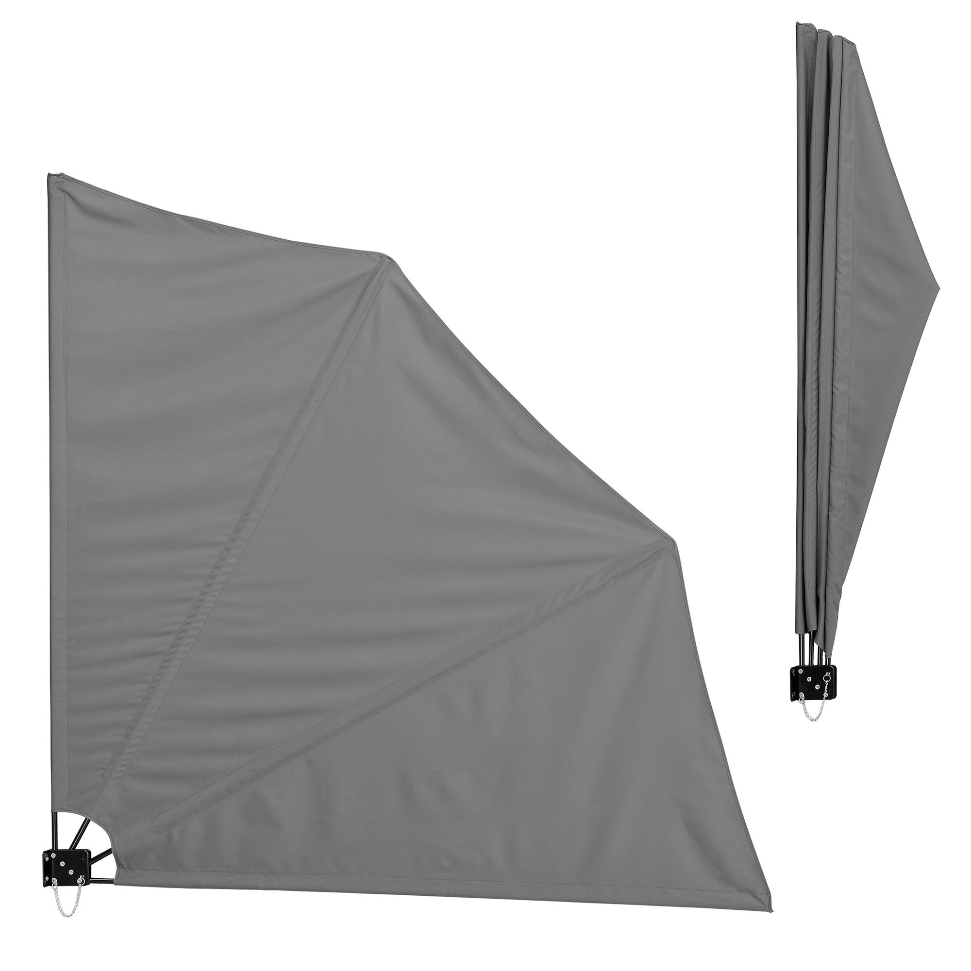 Casa.Pro - Parasol Mural Ragusa Protection du Soleil Polyester Gris 160 x 160cm [casa.pro] - Imagen 1