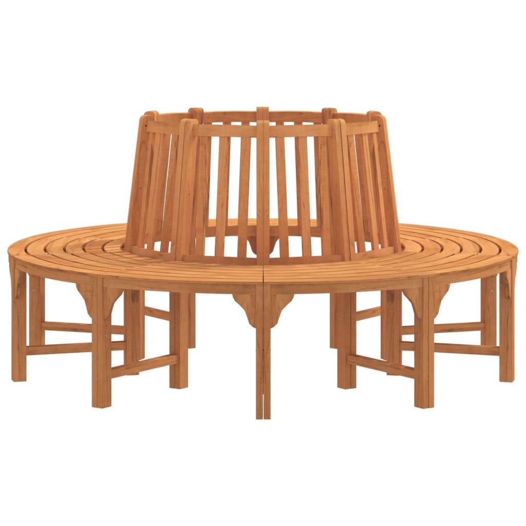 Helloshop26 - Banc de jardin meuble de patio d'extérieur terrasse de tour d'arbre rond diamètre 208 cm bois massif eucalyptus - Imagen 3