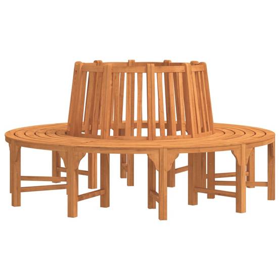 Helloshop26 - Banc de jardin meuble de patio d'extérieur terrasse de tour d'arbre rond diamètre 208 cm bois massif eucalyptus - Imagen 2