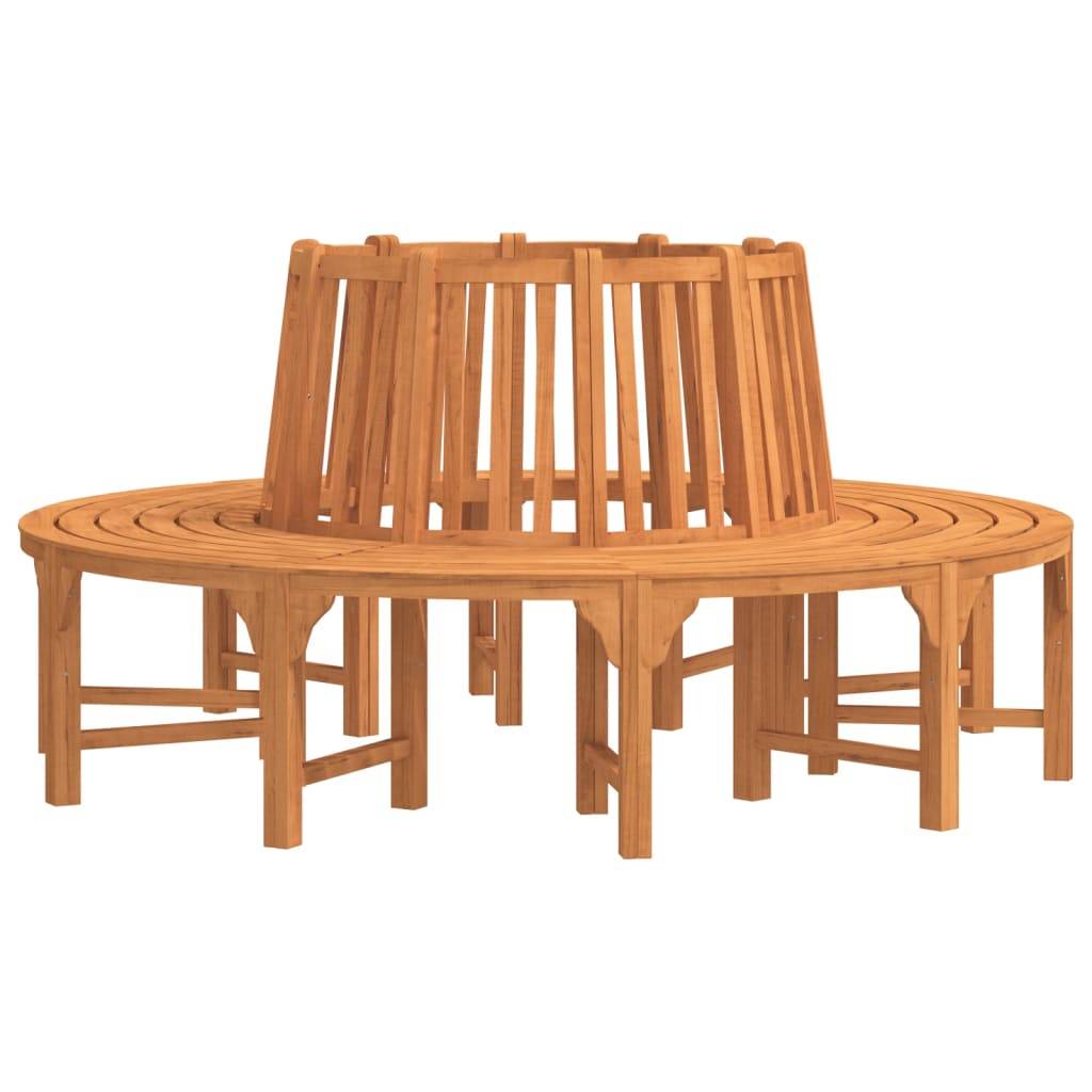 Helloshop26 - Banc de jardin meuble de patio d'extérieur terrasse de tour d'arbre rond diamètre 208 cm bois massif eucalyptus - Imagen 2