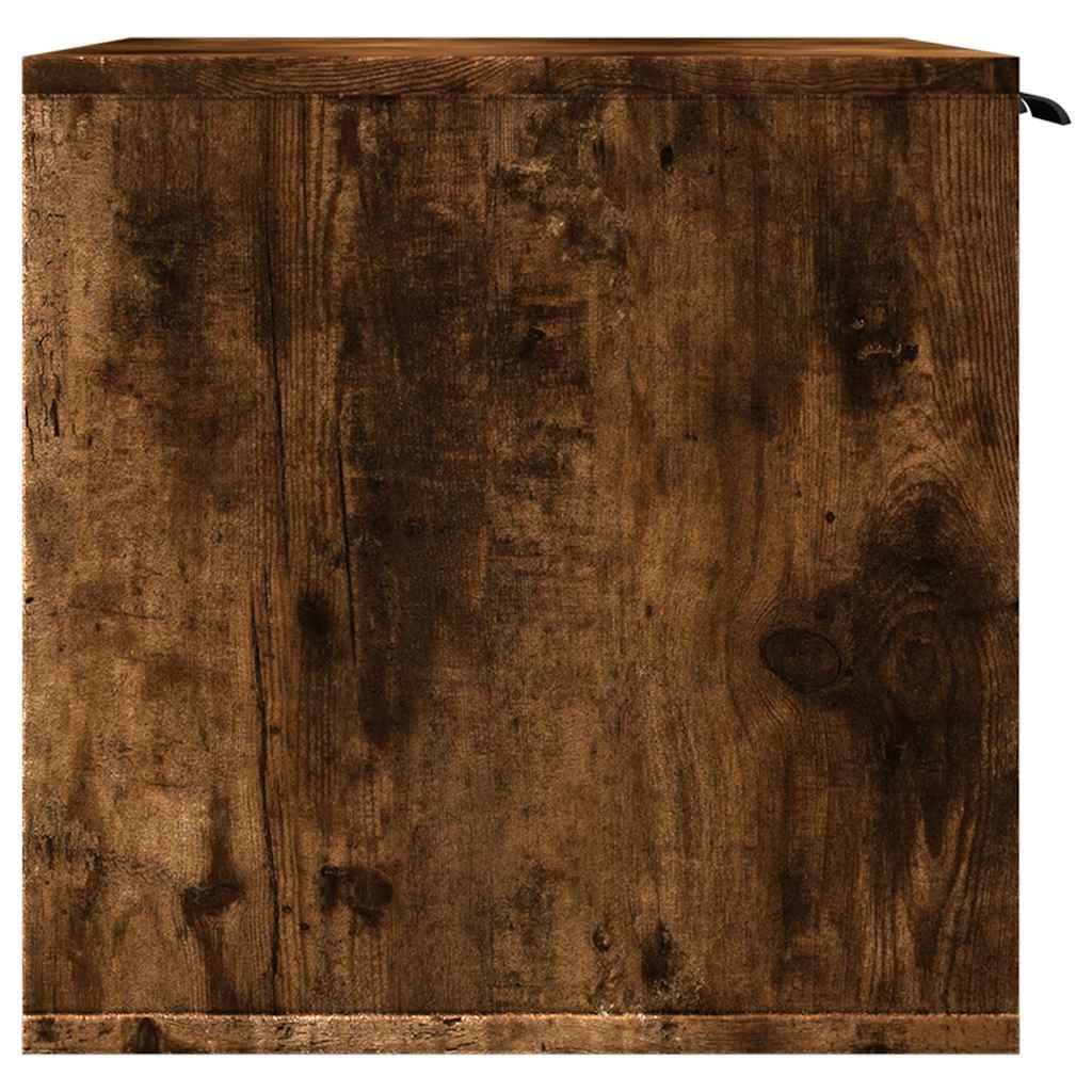 Meuble de bac à litière pour chat bois d'ingénierie chêne fumé 60 x 40 x 40 cm - PANGIVO - Image 6