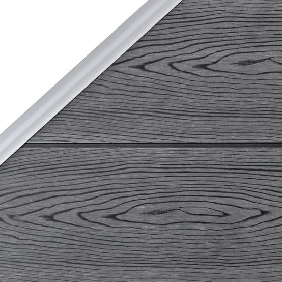 Clôture jardin WPC gris 1830 x 186 cm 10 Carré + 1 Incliné - PANGIVO - Image 10