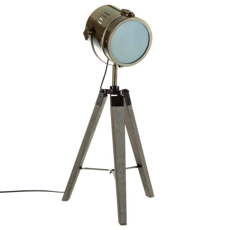 Lampe projecteur métal/bois Ebor Atmosphera - Image 1