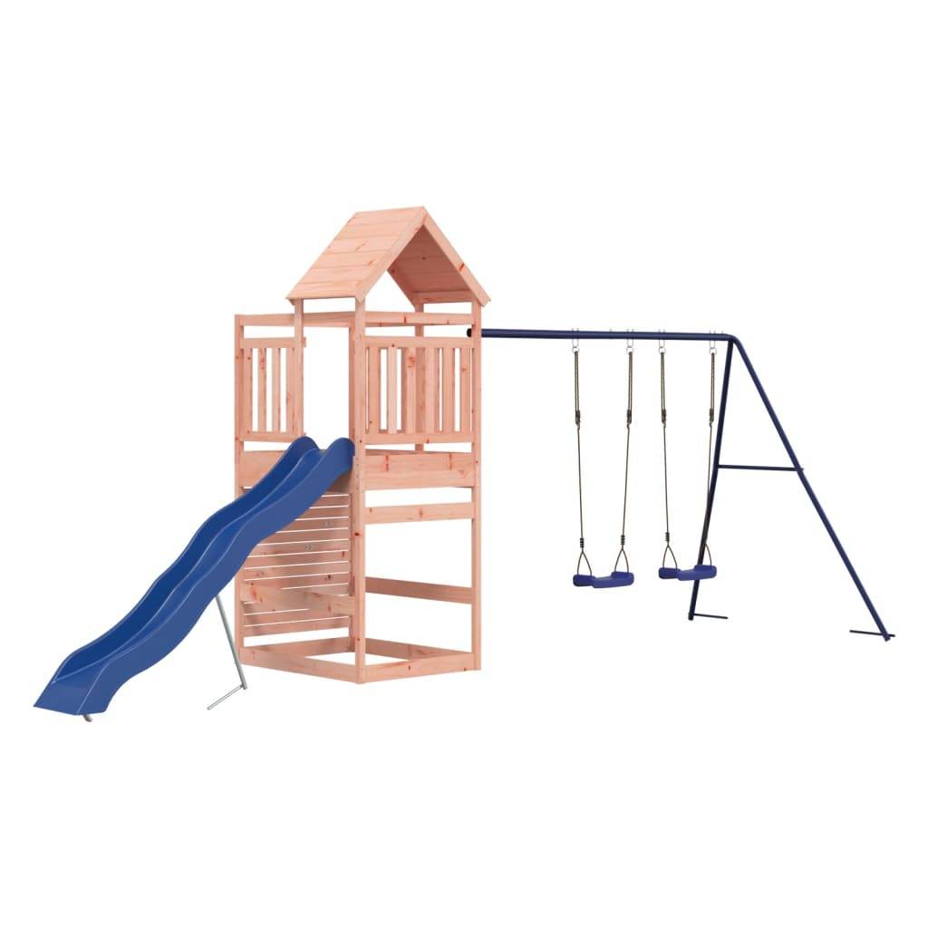 Helloshop26 - Aire de jeux d'extérieur balançoires toboggan portiques robuste jeux jardin 525 x 199 x 249 cm bois massif de douglas - Imagen 1