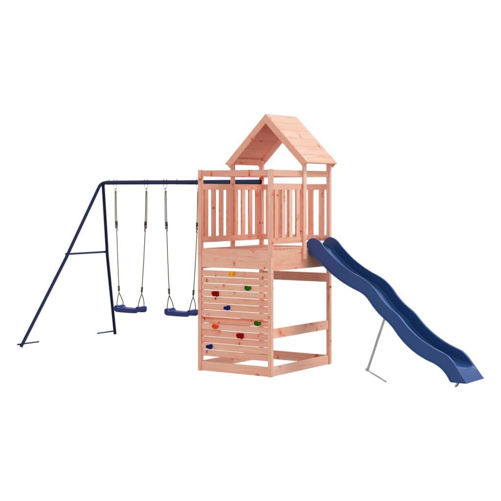 Helloshop26 - Aire de jeux d'extérieur balançoires toboggan portiques robuste jeux jardin 525 x 199 x 249 cm bois massif de douglas - Imagen 3