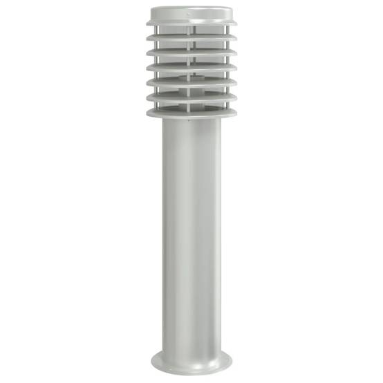3 pcs Lampadaires de jardin - Lampadaires d'extérieur argenté 60 cm acier inoxydable - Image 4