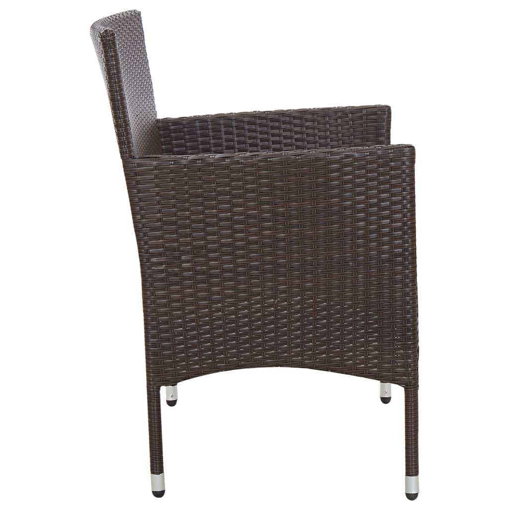 Vidaxl - Salon de jardin 4 pcs avec coussins Résine tressée Marron vidaXL 45811 - Imagen 6