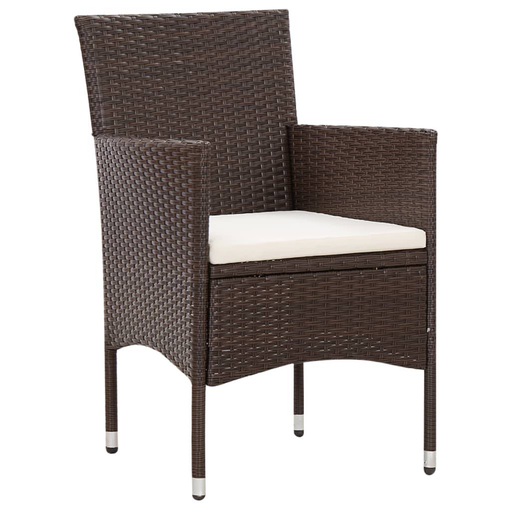 Vidaxl - Salon de jardin 4 pcs avec coussins Résine tressée Marron vidaXL 45811 - Imagen 7