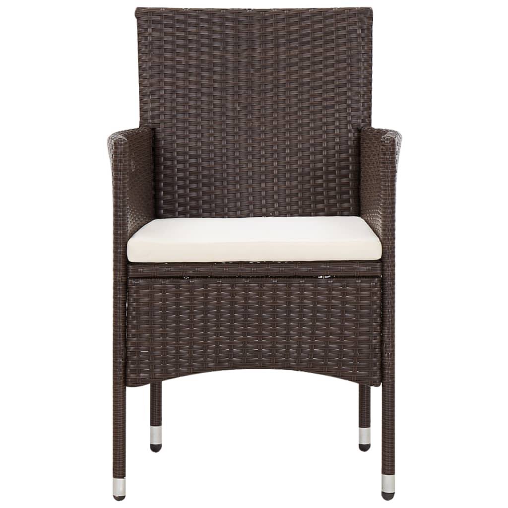 Vidaxl - Salon de jardin 4 pcs avec coussins Résine tressée Marron vidaXL 45811 - Imagen 8