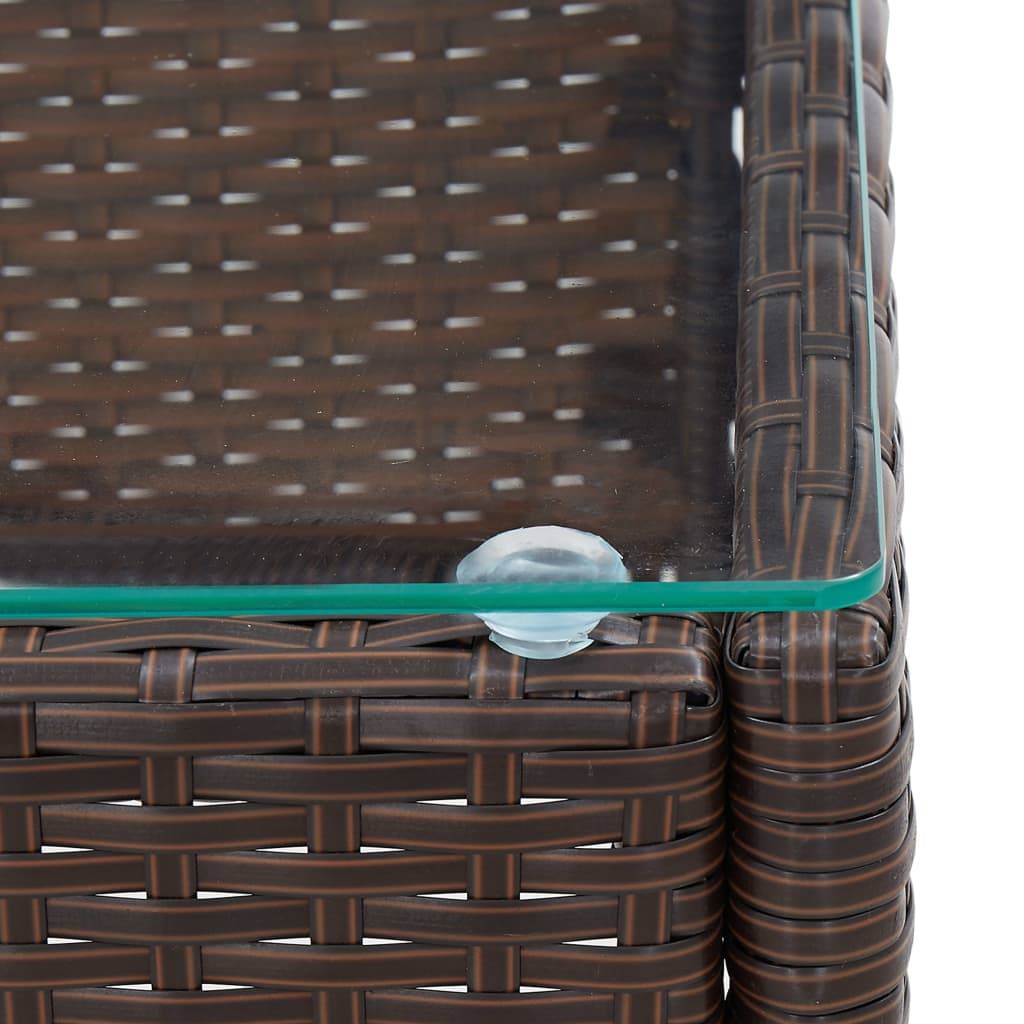 Vidaxl - Salon de jardin 4 pcs avec coussins Résine tressée Marron vidaXL 45811 - Imagen 4