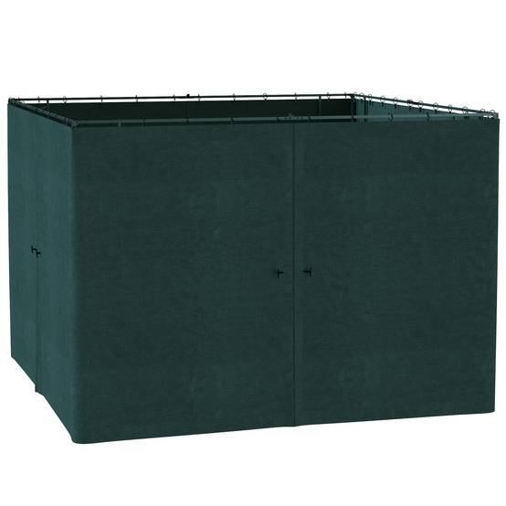 Outsunny - Lot 4 parois latérales pour tonnelle rigide 3x3m protection pluie/vent/soleil acier gris - Outsunny - Image 1