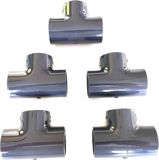 Fitt - Lot de 5 Té 90° PVC Pression – U / 32mm intérieur F/F/F PN16 / Manchon 32 mm pour Piscine, evécuation et arrosage/Tés égaux - Image 1