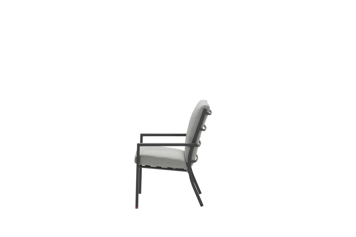 Garden Impressions - Fauteuil Sergio  noir charbon/ gris clair - Garden Impressions - Imagen 3