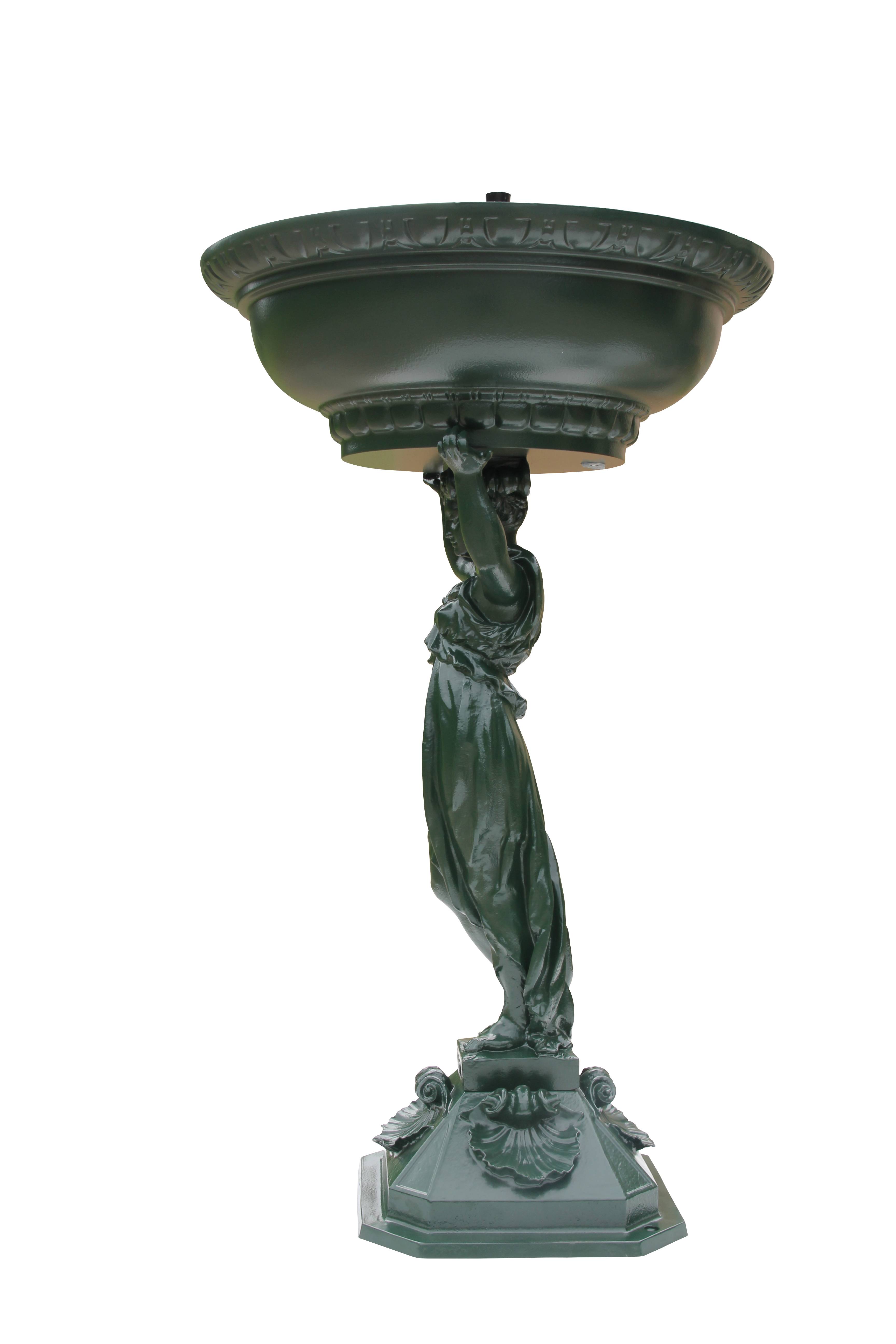 Fontaine cariatide vert 6009 H. 107cm X L. 65cm, Dommartin - Imagen 2