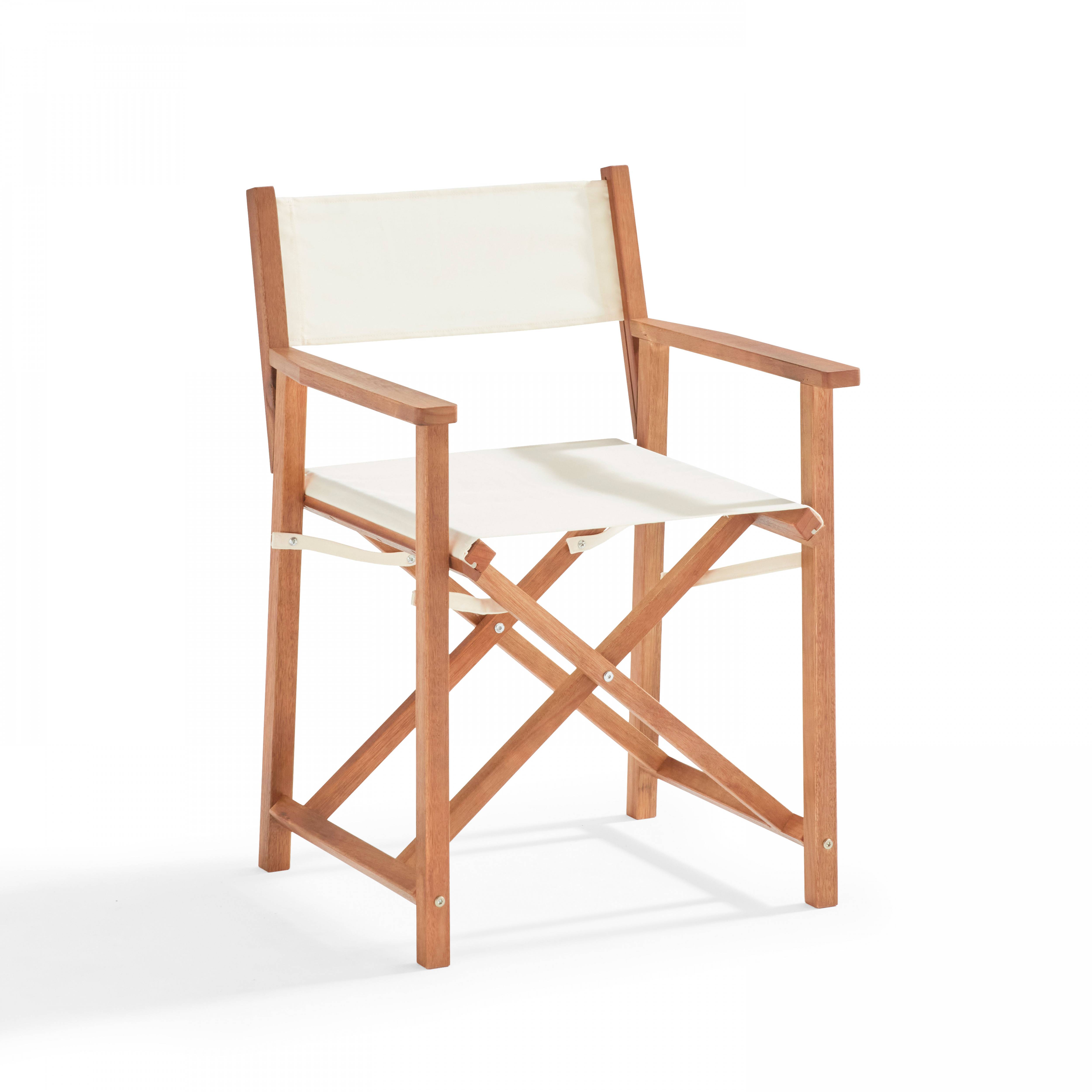 Oviala - Table bistrot pliante carrée et 2 chaises pliantes blanc Sete - Oviala - Imagen 2