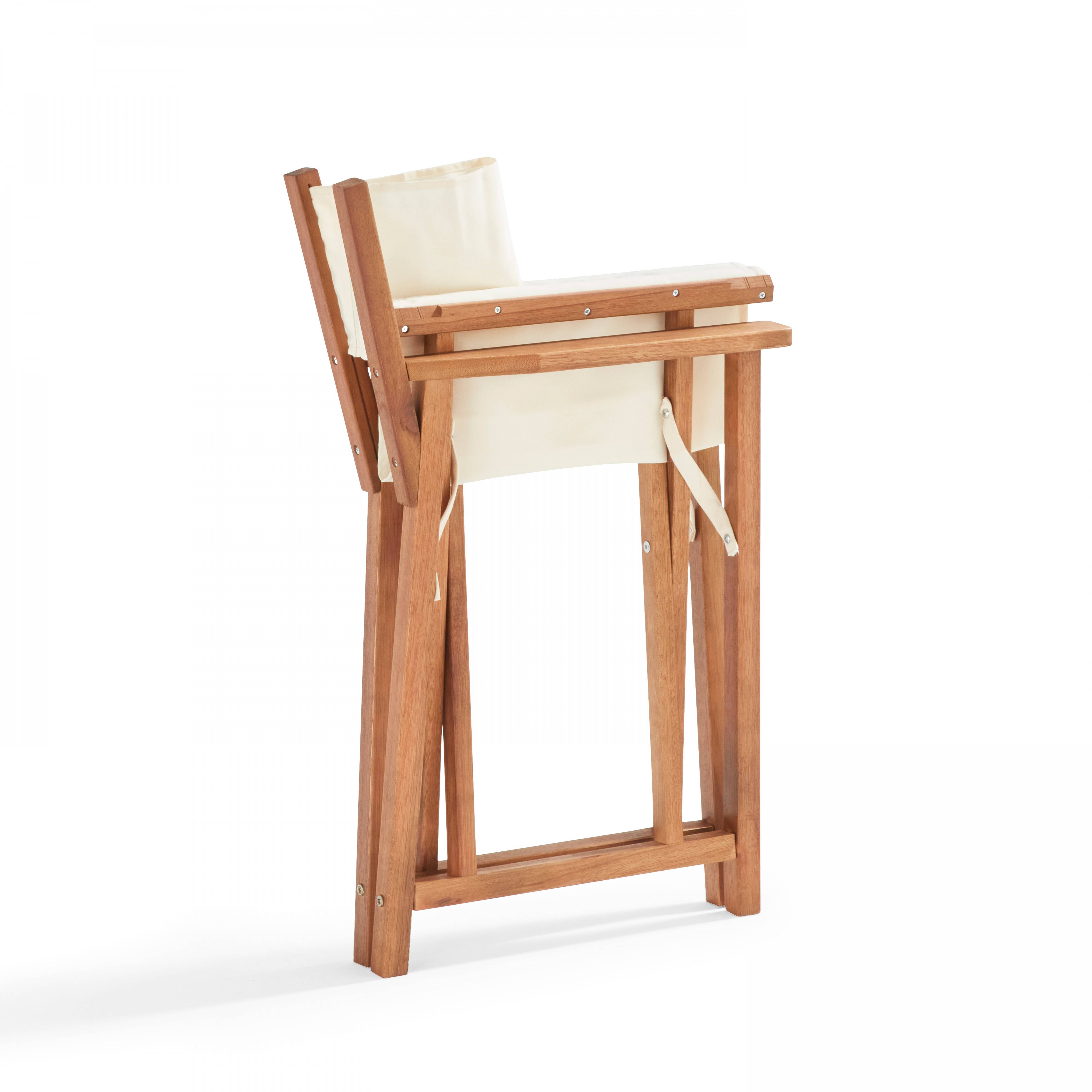 Oviala - Table bistrot pliante carrée et 2 chaises pliantes blanc Sete - Oviala - Imagen 3