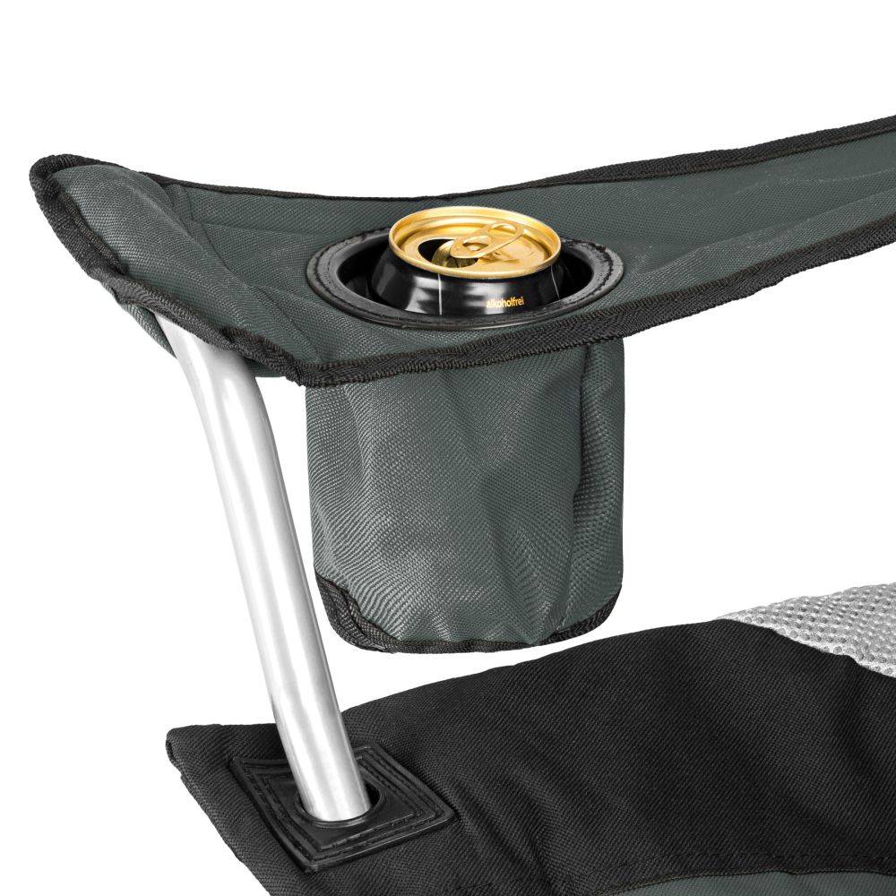 Helloshop26 - Lot de 2 chaises pliantes camping jardin avec rembourrage gris - Imagen 2