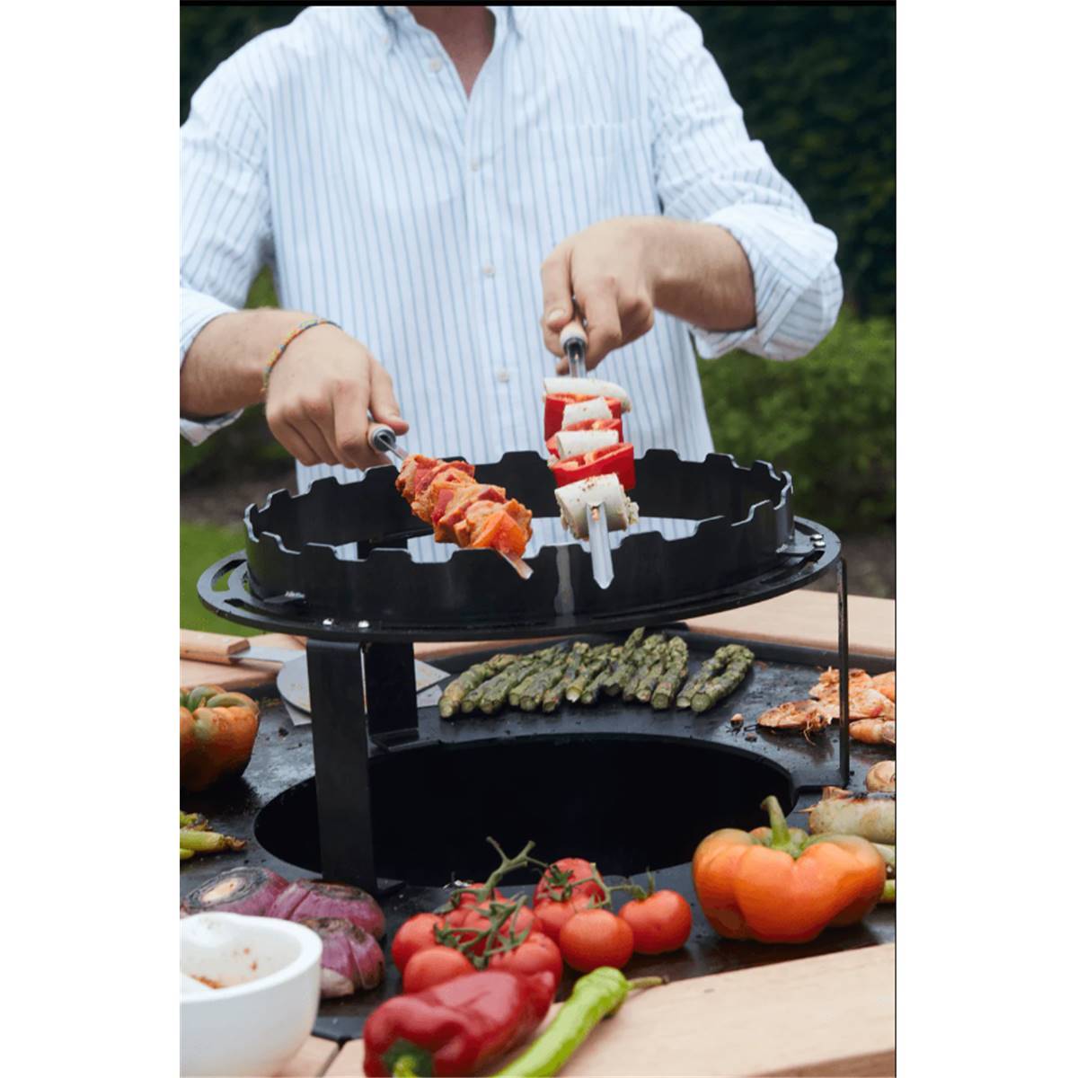 Barbecook - Porte-brochette Dynamic Centre pour braseros Nestor et Jules - Imagen 5