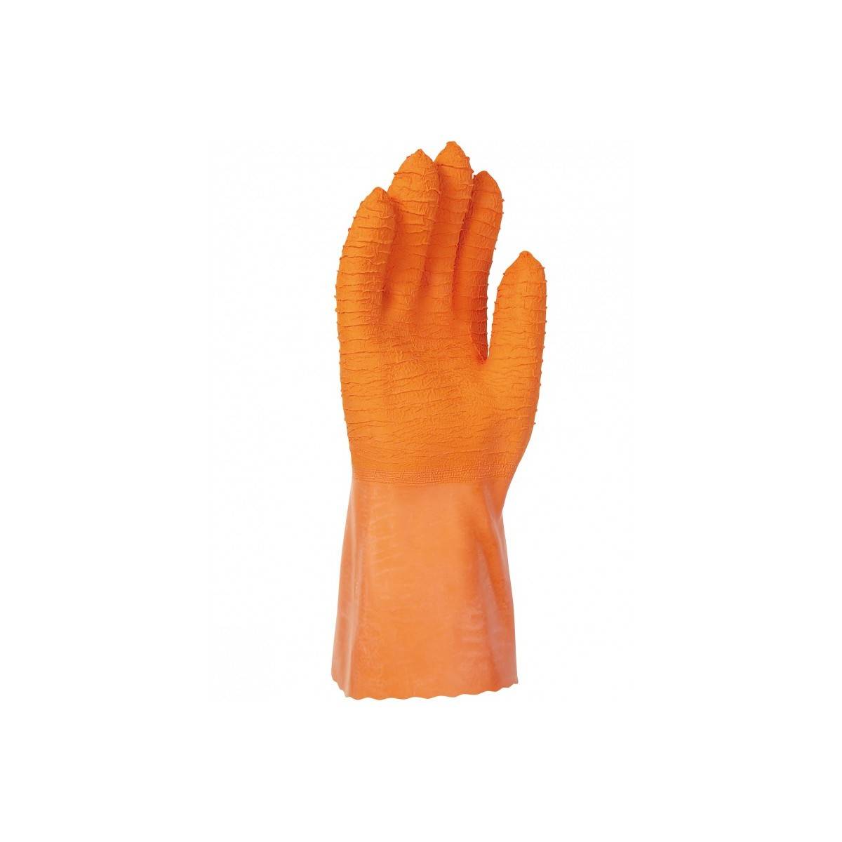 Gant protection chimique et anti chaleur SINGER Taille 8 Orange/coton interlock 30cm coupé cousu paume crêpée - Imagen 6