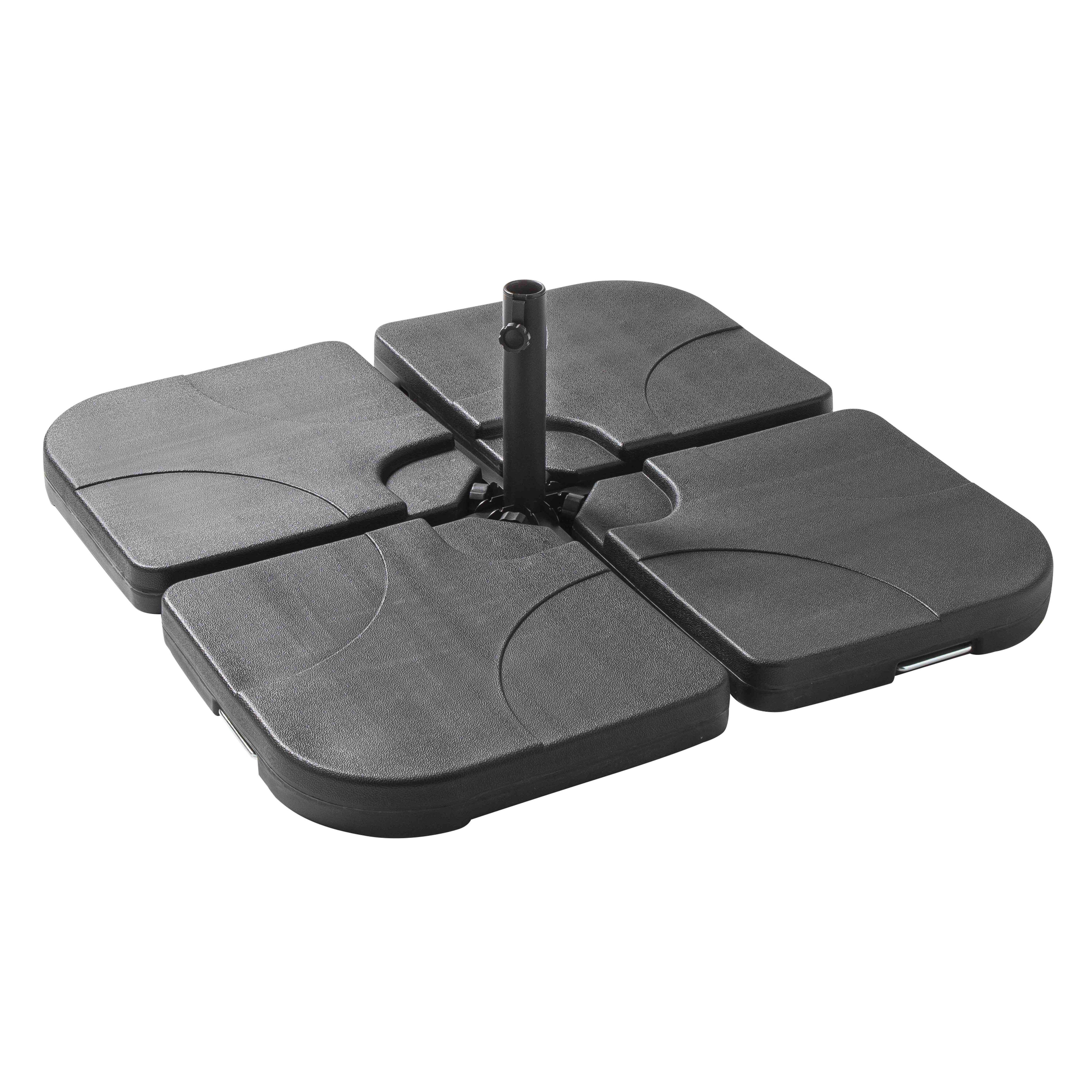 Oviala - Parasol déporté 2x3 m et 4 dalles à remplir aluminium taupe Amalya - Oviala - Imagen 6