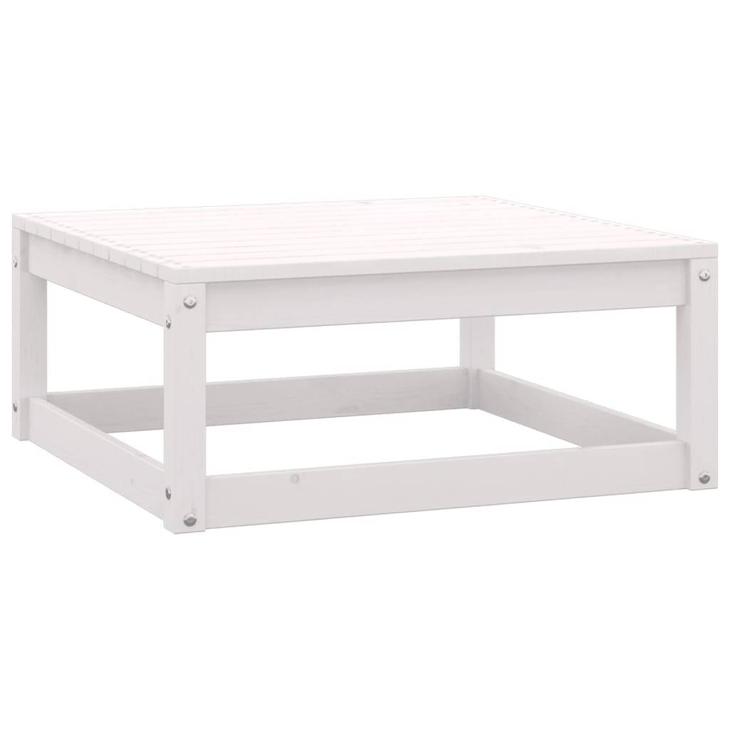 Helloshop26 - Salon de jardin meuble d'extérieur ensemble de mobilier 6 pièces avec coussins bois de pin massif blanc - Imagen 4
