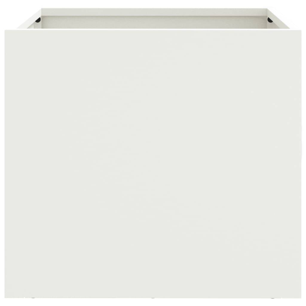 Jardinière acier blanc 32 x 30 x 29 cm - PANGIVO - Image 5
